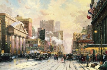D’autres paysages de la ville œuvres - New York Snow on Seventh Avenue 1932 TK cityscape